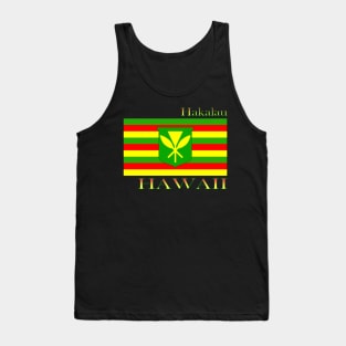 Hakalau Hawaii Islands Hawaiian Flag Beach Tank Top